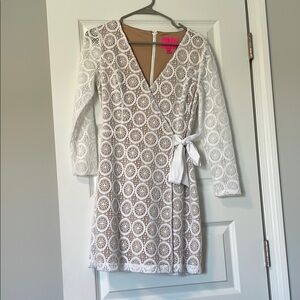 Lilly Pulitzer White Lace Wrap Dress
